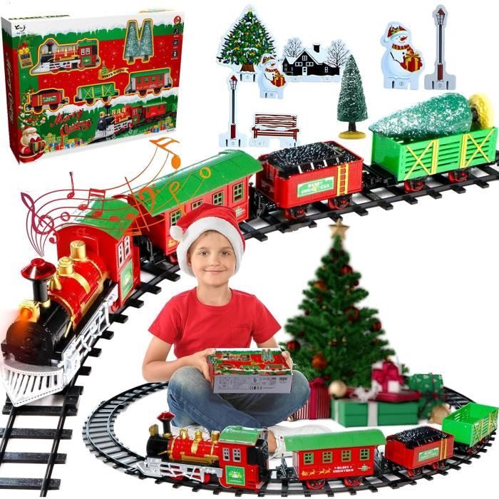 Circuit trains GENERIQUE Train À Vapeur Électrique Jouet De Noël Pour  Enfant Multicolore MK7