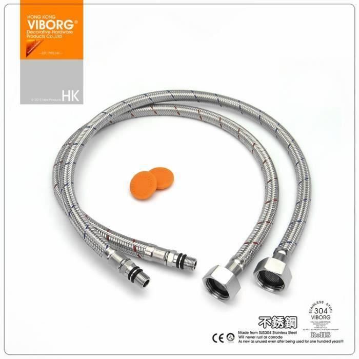 Tuyau Tressé Inox 35 Cm Pour Réchaud Camping - Extension Robuste Et Flexible Pour Poêle à Gaz Extérieur