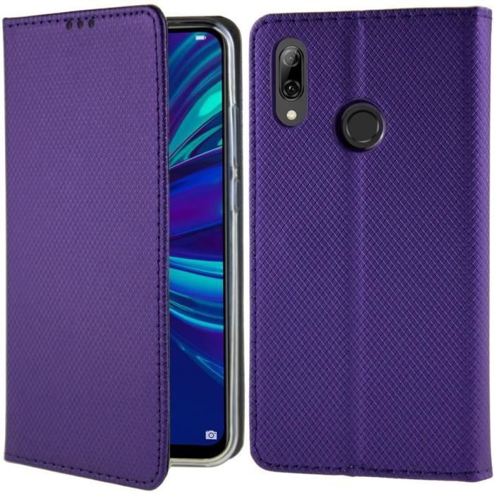 Coque Huawei P Smart 2019 Housse Etui Magnétique - Violet - AVSCASE - Cdiscount Téléphonie coque pour huawei p smart z 2019
