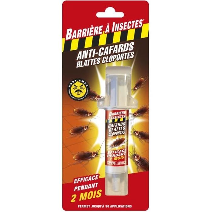 Insecticide Anti-Cafards Cloportes - BARRIERE A INSECTES - Seringue de 10 g