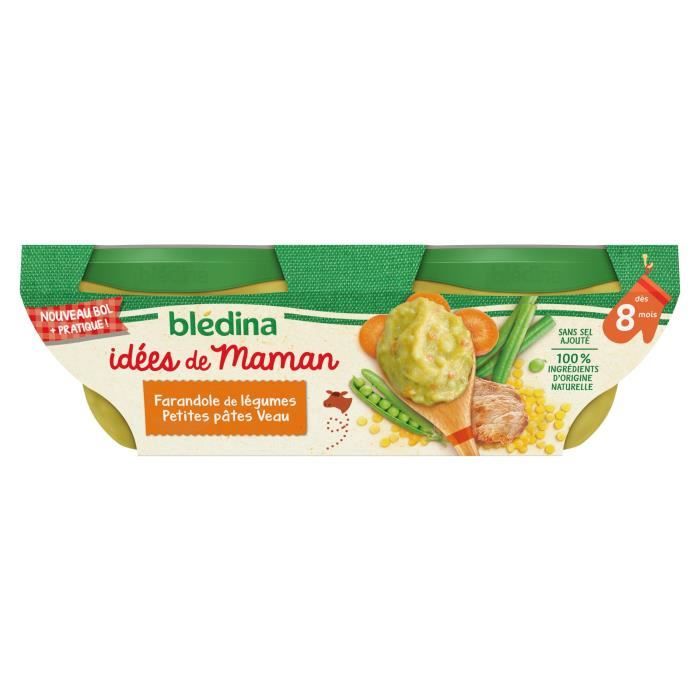 Bledina Idees De Maman Repas Pour Bebe Des 8 Mois Farandole De Legumes Petites Pates Veau 2x0g Achat Vente Plats Cuisines Bledina Idees De Maman Repas Pour Bebe Des 8