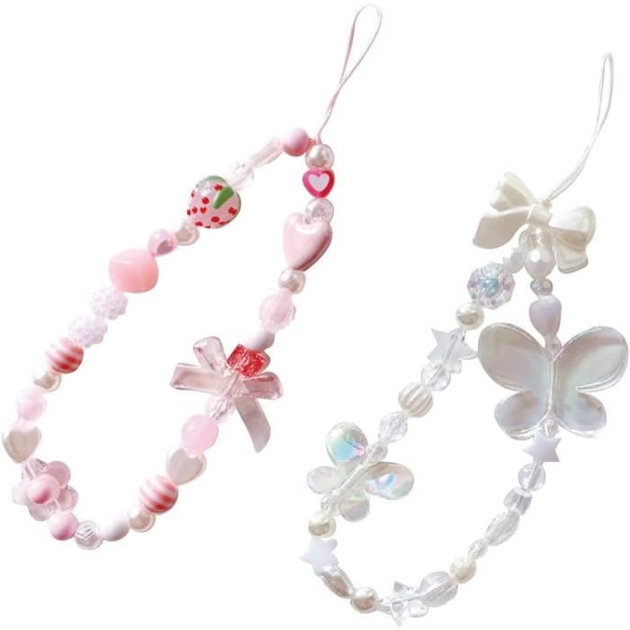 Dragonnes De Poignet En Cuir PU - Lot De 2, Longueur 15.5 Cm - Pour Téléphone, Portefeuille, Clés - Gris