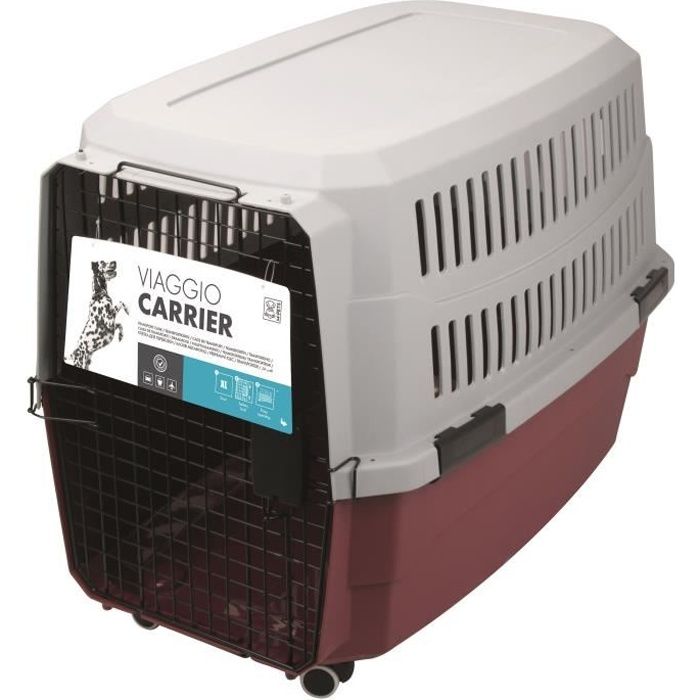 MPETS Caisse de transport Viaggio Carrier XXL 102x71x76cm Bordeaux