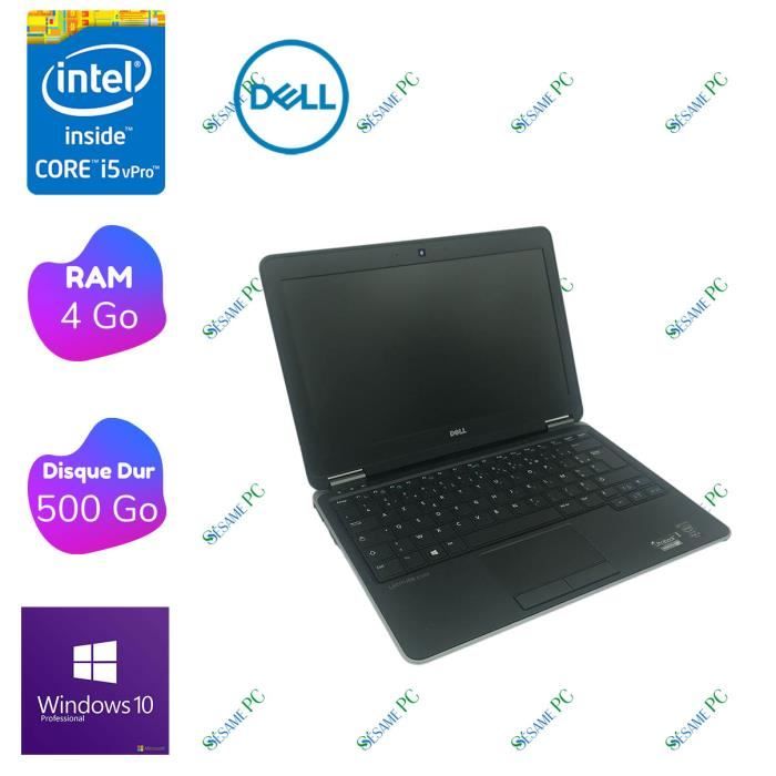 Dell Latitude E7240 - Intel Core i5 4310U - RAM 4 Go - HDD 500 Go - 12.5 - Windows 10 professionnel - ORDINATEUR PORTABLE - Dell
