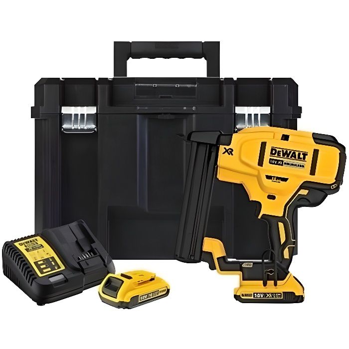 DeWalt Agrafeuse 18Ga XR 18V 2Ah Li ion Brushless avec 2 batteries + coffret TSTAK DCN681D2 - vue 2