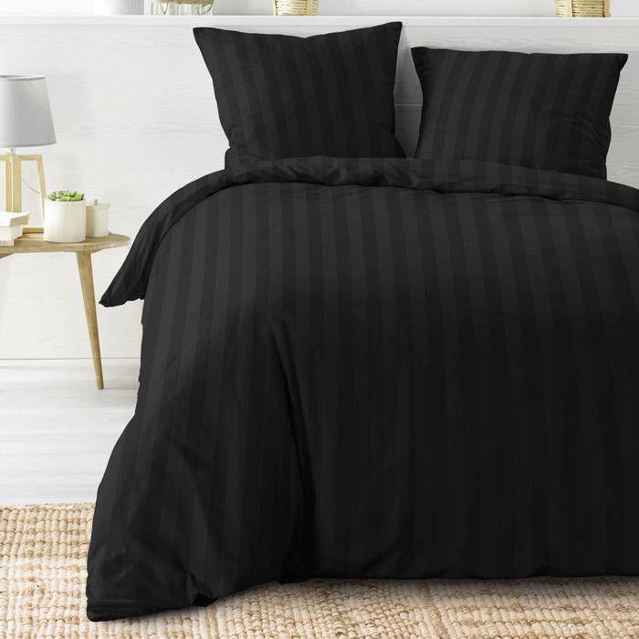 Parure de Lit 3 Pièces Cleo 240x220cm Noir