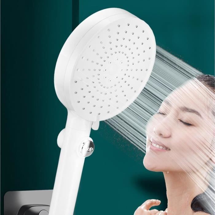 Pommeau Douche Haute Pression Anti-Calcaire Filtrant Omasi - Douchette 3 Modes Massage, Économie D'Eau, Universelle Pour Salle De Bain