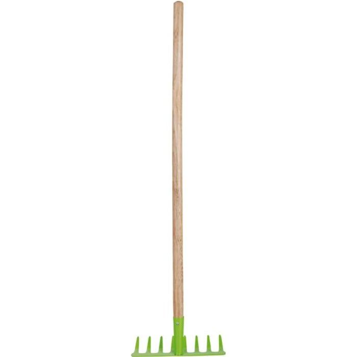 Set De Jardinage Enfant 3 Pièces - Pelles Et Râteau En Métal/Bois - Pour Bac à Sable, Plage, Jardin - Dès 3 Ans - 5