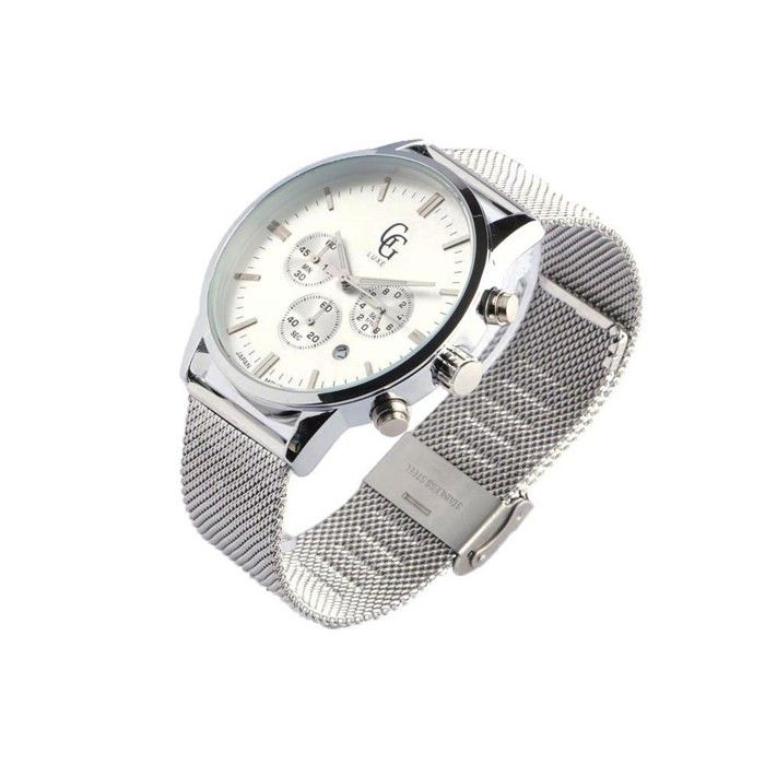 Montre-GG Luxe-Montre chronographe gris argent homme Astor - Gris Montre-GG Luxe-Montre chronographe gris argent homme Astor - Gris