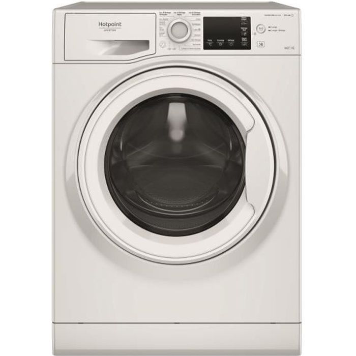 Lave-linge séchant - HOTPOINT - NDB10725WAFR - 10/7 kg - 1600 trs/min - Blanc