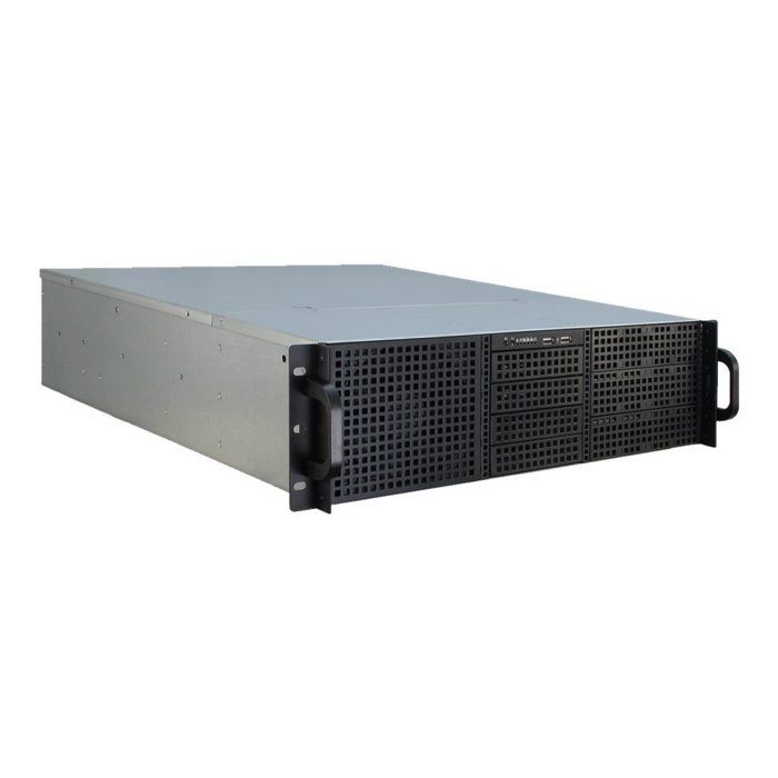 Boîtier rack-montable Inter-Tech IPC 3U-30255 pour carte mère SSI EEB sans alimentation et avec 2 ports USB 2.0