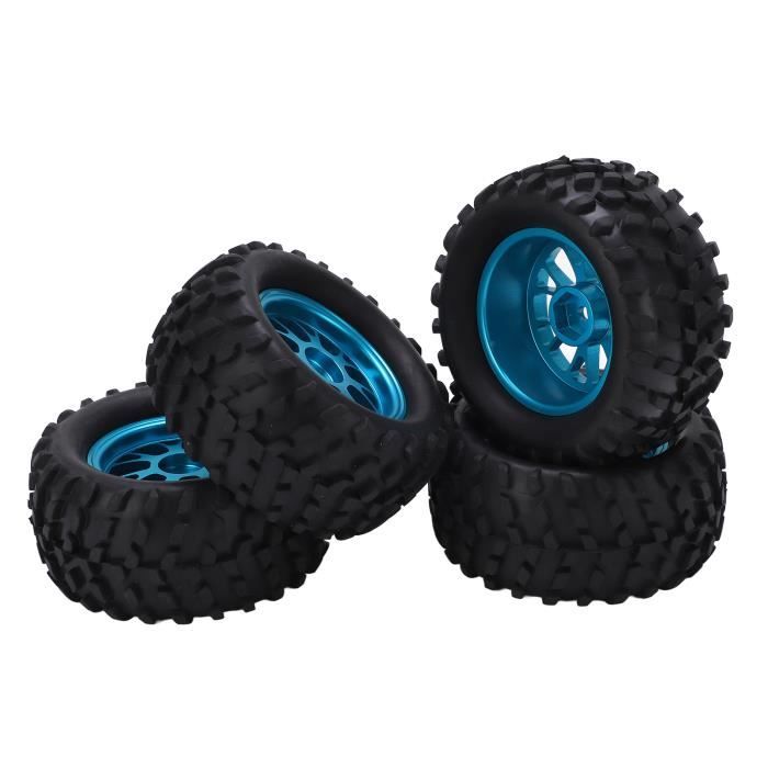 4 Pneus + Jantes Tout-Terrain Noirs Pour Wltoys 144001 1/14 – Upgrade Adhérence Et Robustesse RC