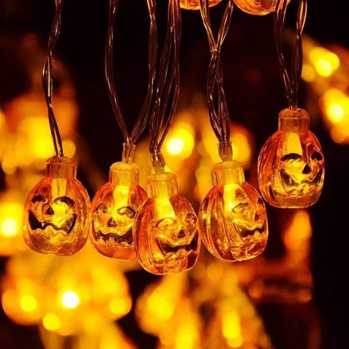 kentop 6m guirlandes lumineuses halloween guirlande lumineuse intérieur-extérieur-automne décoration d'halloween-fête (style 1)