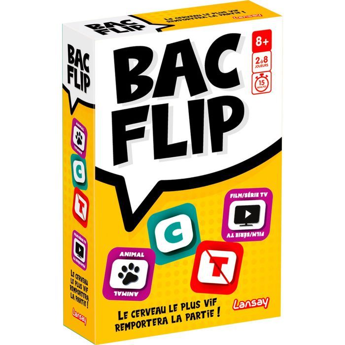 BAC FLIP - Jeu de société - LANSAY - Dès 8 ans