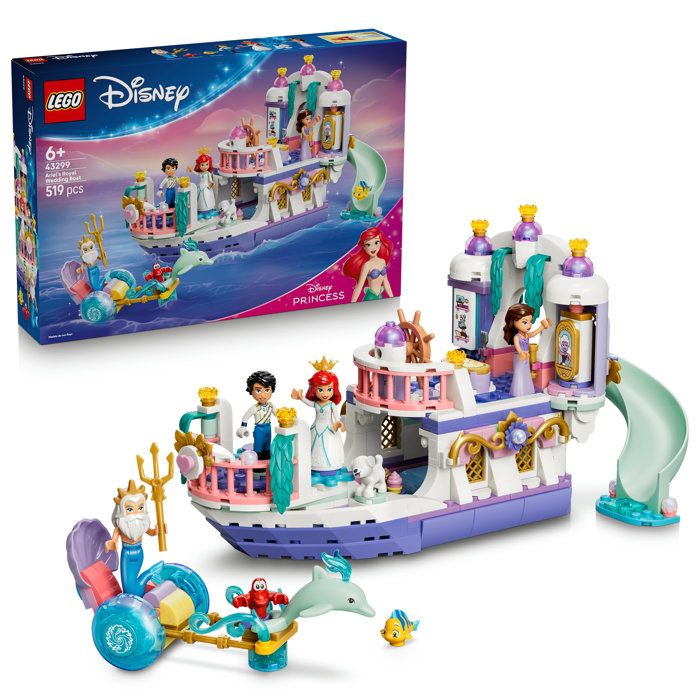 LEGO® Disney Princess 43299 Le bateau du mariage royal d’Ariel - vue 3
