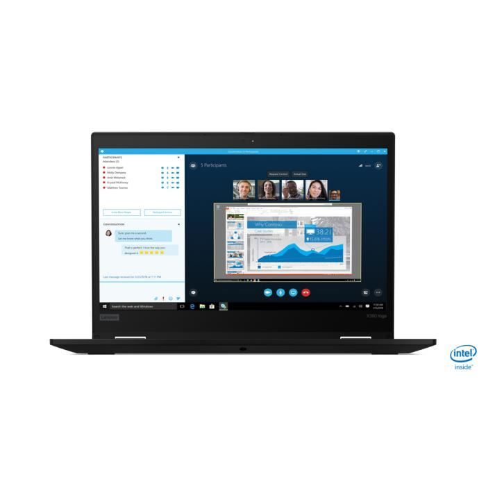 Vente PC Portable LENOVO Laptop ThinkPad X390 Yoga - Core i7 8565U / 1.8 GHz - Win 10 Pro 64 bits - 16 Go RAM - 512 Go SSD - 13.3" pas cher