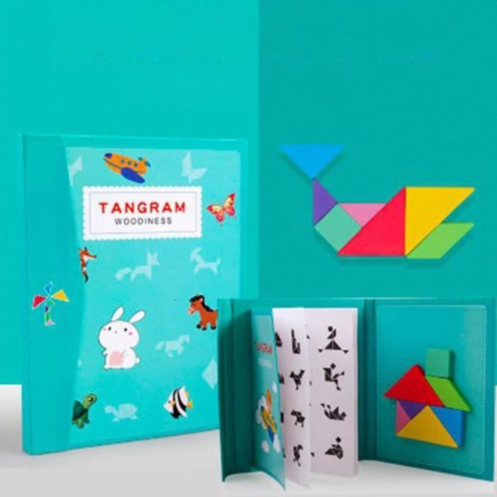 Puzzle Magnetique 3d Jeu D Apprentissage Tangram Montessori Jeux De Societe A Dessin Educatif Jouet Pour Cadeau Pour Enfants Cdiscount Jeux Jouets