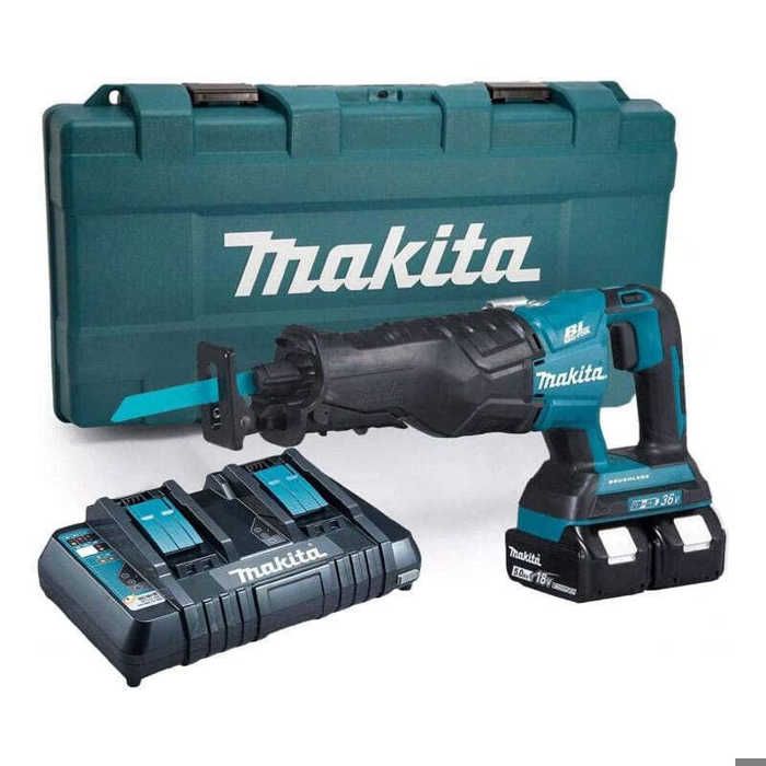 Makita Scie récipro à batterie 36 V 2 x 18 V Li Ion 5 Ah course 32mm DJR360PT2