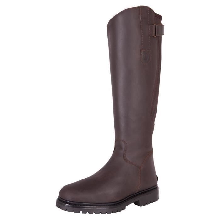 Bottes d equitation pour hiver en cuir BR Equitation Greenland II brun 38