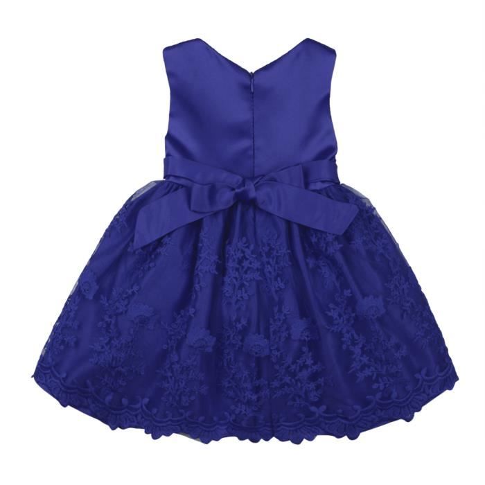 Robe De Ceremonie Moelleux Fille Bebe Enfant D Honneur De 6 A 24 Mois Fete Princesse Fleur Mariage Bleu Achat Vente Robe De Ceremonie Cdiscount