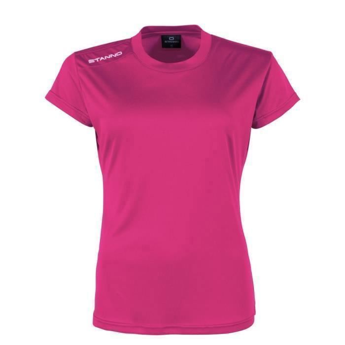 T-shirt femme STANNO Field - rose - 2XL - manches courtes - respirant - pour football et running