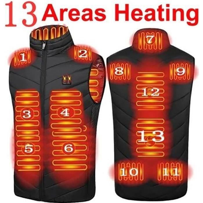 Gilet Chauffant électrique Sans Manches Pour Homme - 13 Zones, 3 Niveaux De Température, Batterie 15000mAh Incluse - Idéal Hiver Et Activités Extérieures - 1