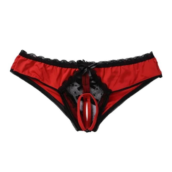Culotte en dentelle a entrejambe ouvert pour femme slip transparent lingerie sans entrejambe sous vetement sexy C947932658 Blanc Cdiscount Pret a Porter