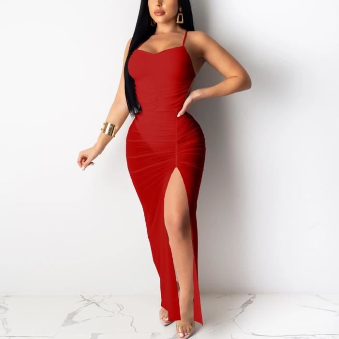 robe rouge dos ouvert