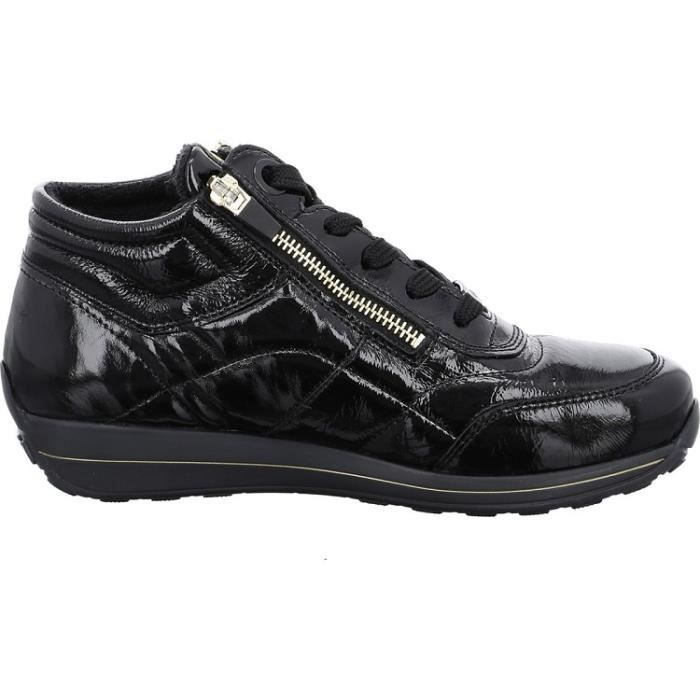 Mocassin Femme ARA Osaka - Noir, Taille 41 EU Large - Semelle Intérieure En Bambou Interchangeable, Ultra Doux