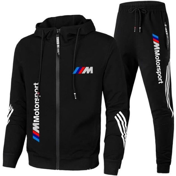 Jogging BMW-M Motorsport Survêtement Homme 2 Pièces Mode Casual à Capuche  Confortable Manches Longues Ensemble Survêtement - MKR1056 Noir - Cdiscount  Prêt-à-Porter ensemble bmw