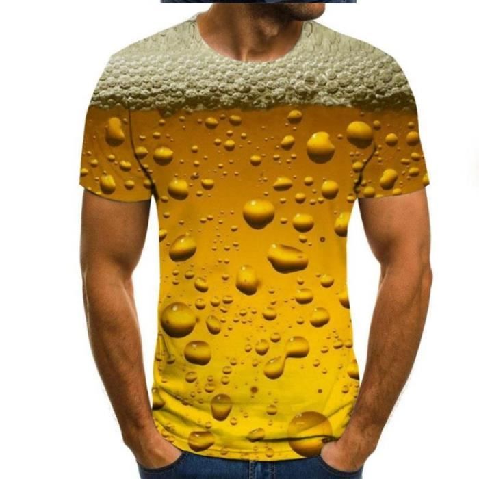 T shirt bonheur et bière - France