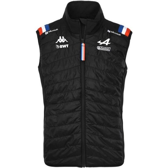 Veste sans manche Kappa BWT Alpine F1 Team Officiel Formule 1 Noir