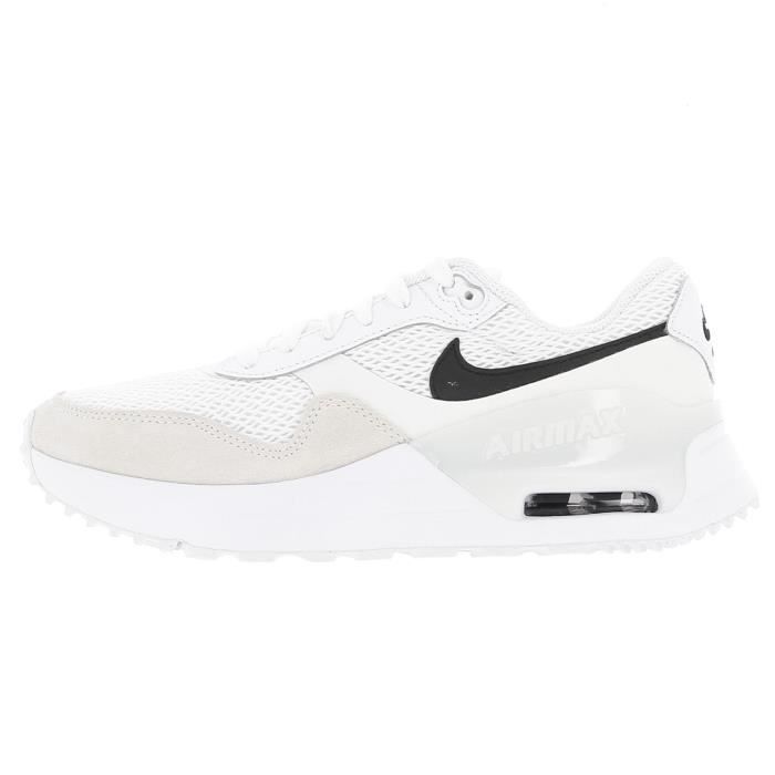 chaussures mode ville femme nike air max system - blanc - lacets - look streetwear