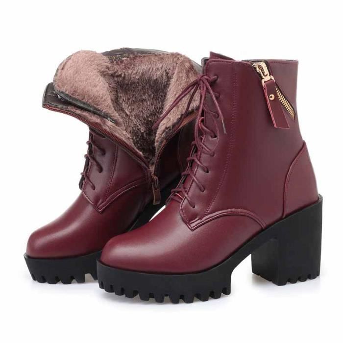Nouvelles chaussures plates confortables en cuir de vachette rouge