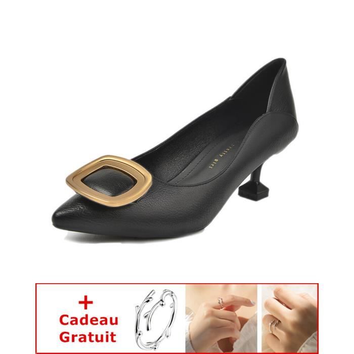 SHAKIRA Escarpins Talons Aiguille Confortables en Cuir pour