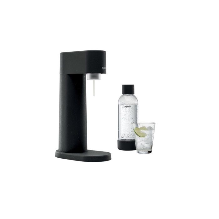 Mysoda Pack machine à gazéifier leau + 1l bouteille - noir - EUR-WD002F-B-FR