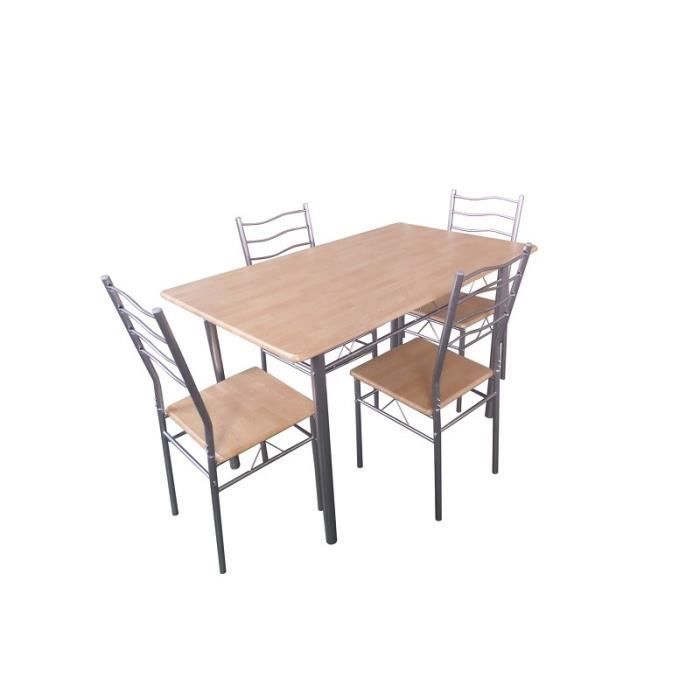 Table De Cuisine Et Salle A Manger 4 Chaises Baremen Coloris