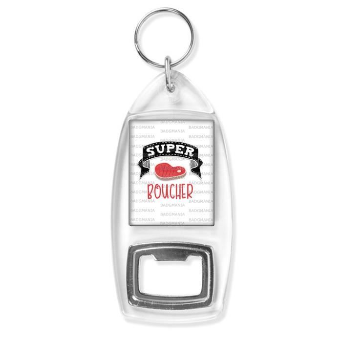 Porte Cles Decapsuleur Super Boucher Humour Metier Idee Cadeau Cdiscount Bagagerie Maroquinerie