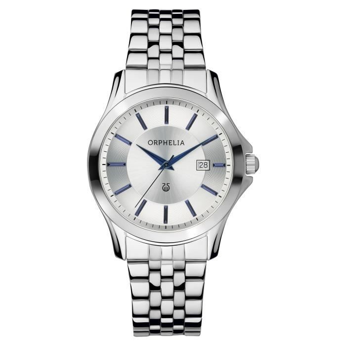 ORPHELIA - Montre Hommes - Quartz - Analogique - Bracelet en Acier inoxydable - Argent - 153-7709-88