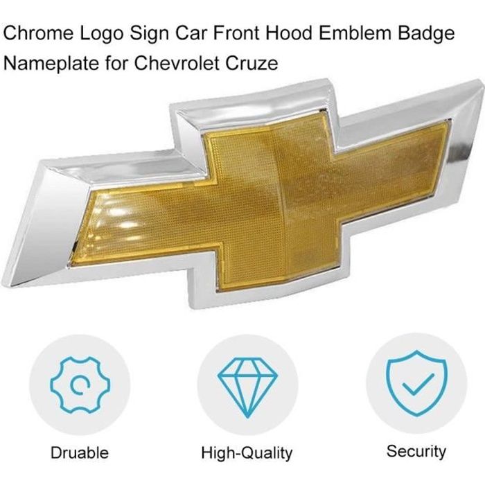 Logo chromé Signe 3D Auto emblème de Capot Avant de Voiture Badge Insigne Auto-adhésif pour Accessoires de Voiture Chevrolet Cruze