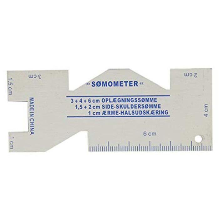 Almeigrity 1Pcs Jauge de Mesure en Métal Règle de Quilting Accessoire d'Outil de Couture