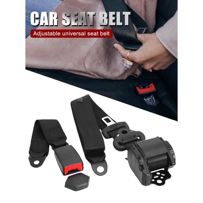 Universel 3 points réglable ceinture de sécurité du véhicule Auto, Ceinture de Sécurité 3 Point Rétractable