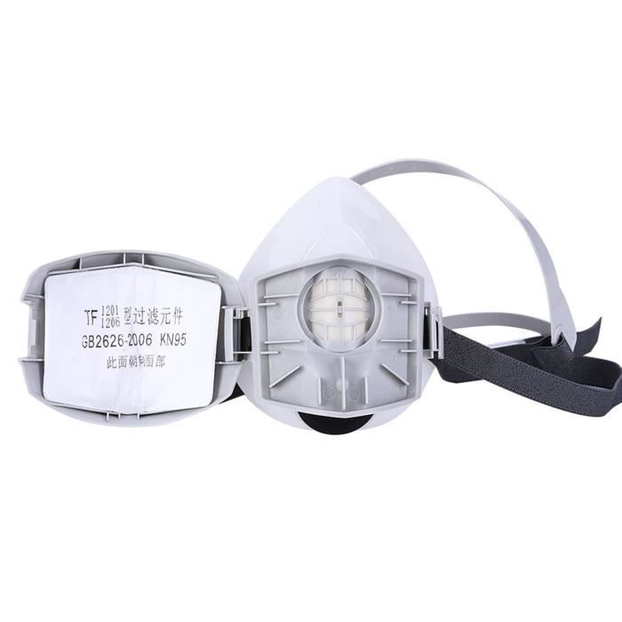 Qqmora respirateur Masque à gaz anti-poussière pour masque à gaz de pulvérisation de peinture de filtre de bricolage chantier