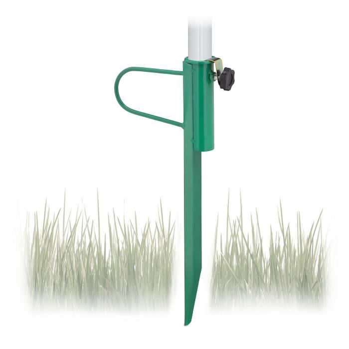 Piquet de parasol - RELAXDAYS - Vert - Accessoire pour voile d'ombrage et parasol