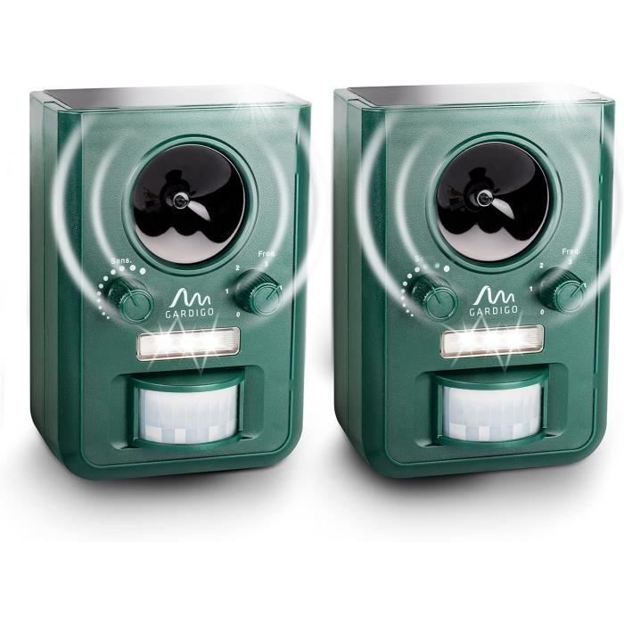 COODAY Répulsif Animaux Ultrasons Solaire – Repousse Chat Chien Jardin Avec Capteur PIR – Étanche Et USB