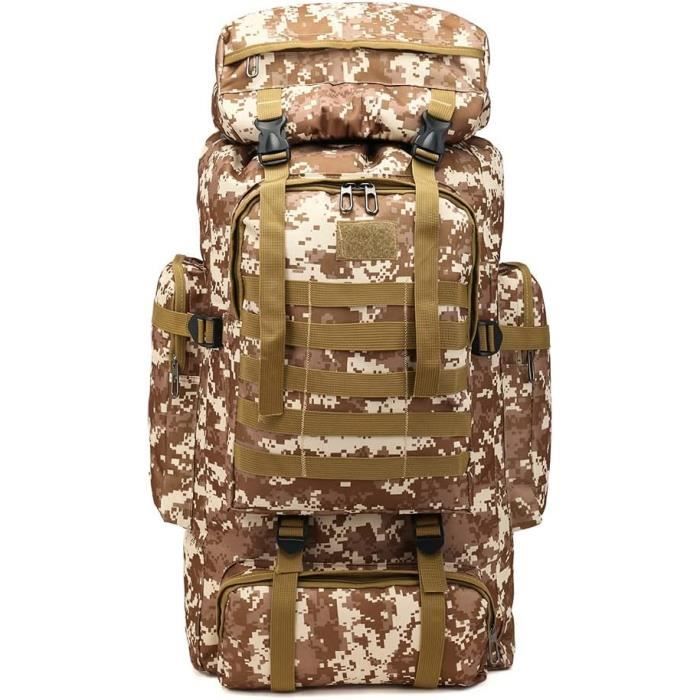 VanBasic Sac à Dos Randonnée 70-85L - Sac Tactique Militaire MOLLE - Rembourré Confortable