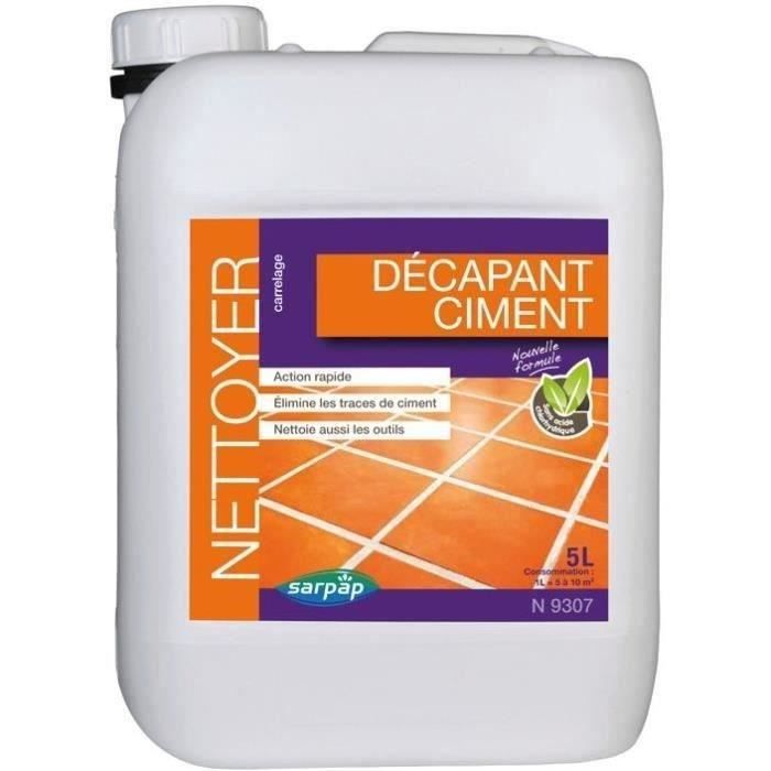 SARPAP Nettoyant d&eacute;capant ciment - 5 L 