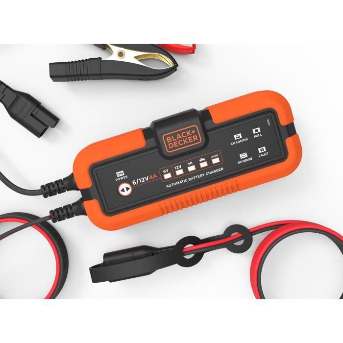 Chargeur batterie - BLACK DECKER - 201869 - Puissance maximale de charge : 4 Ampères.
