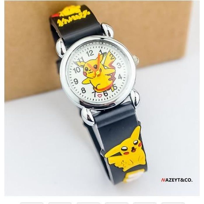 Montre Pikachu Pokémon Bracelet cuir Blanche , - Achat/vente montre Mixte  Enfant Blanc Cuir - Cdiscount