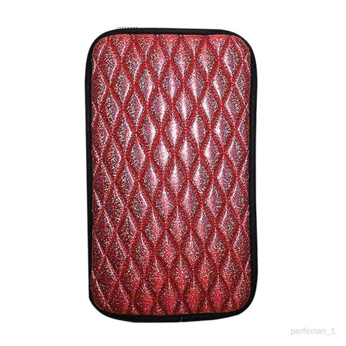 Housse Accoudoir Console Toyota Corolla 2022-2024 – Cuir Noir Coutures Rouges – Protection Anti-rayures